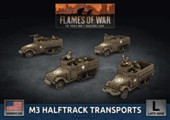 US M3 Halftrack Transport Platoon