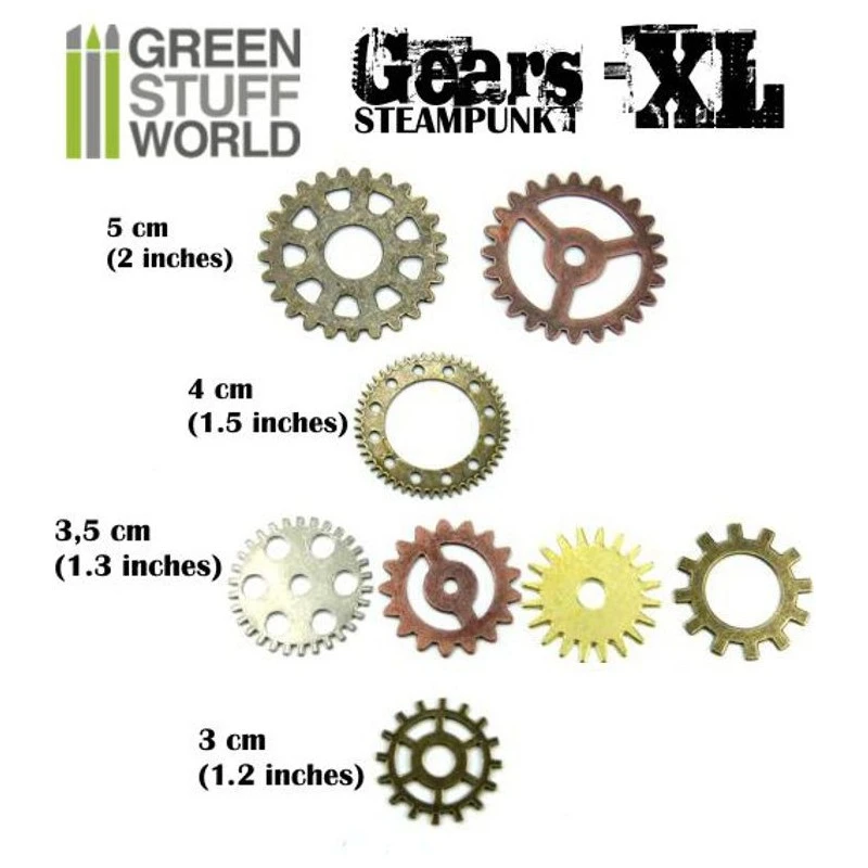 SteamPunk GEARS And COGS Beads 85gr XL Size 5 SteamPunk GEARS And COGS Beads 85gr XL Size - Image 3