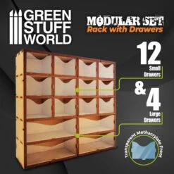 MDF Vertical Rack With Drawers