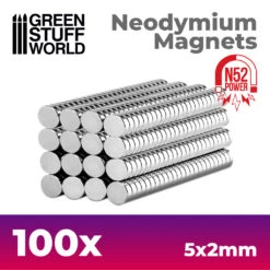 Neodymium Magnets 5x2mm – 100 Units (N52)