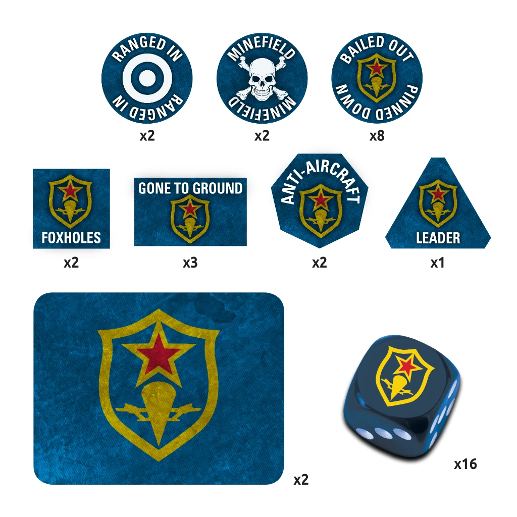Soviet VDV Gaming Set (x20 Tokens, X2 Objectives, X16 Dice) 4 Soviet VDV Gaming Set (x20 Tokens, X2 Objectives, X16 Dice) - Image 2