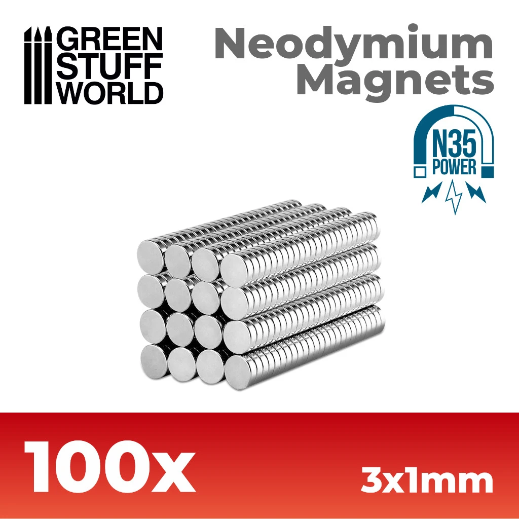Neodymium Magnets 3x1mm – 100 Units (N35) 3 Neodymium Magnets 3x1mm – 100 Units (N35)