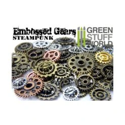 Embossed SteamPunk GEARS And COGS Beads 85gr