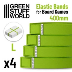 Elastic Bands For Board Games 400mm: Pack X4