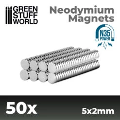Neodymium Magnets 5x2mm – 50 Units (N35)