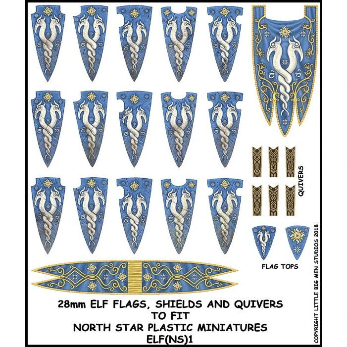Elf Banner And Shields 1 3 Elf Banner And Shields 1