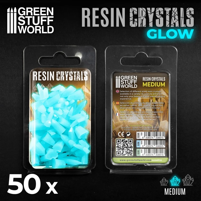 AQUA TURQUOISE GLOW Resin Crystals – Medium 5 AQUA TURQUOISE GLOW Resin Crystals – Medium - Image 3