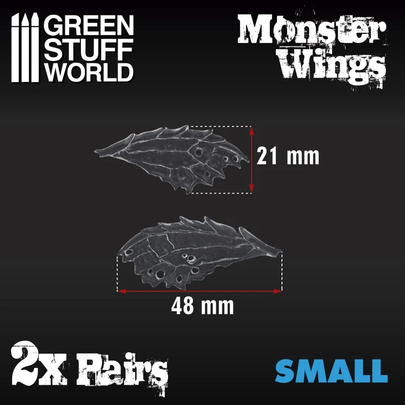 2x Resin Monster Wings – Small 5 2x Resin Monster Wings – Small - Image 3