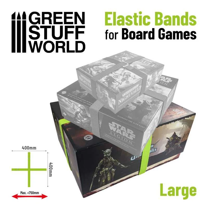 Elastic Bands For Board Games 400mm: Pack X4 4 Elastic Bands For Board Games 400mm: Pack X4 - Image 2