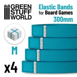 Elastic Bands For Board Games 300mm – Pack X4