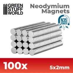 Neodymium Magnets 5x2mm – 100 Units (N35)