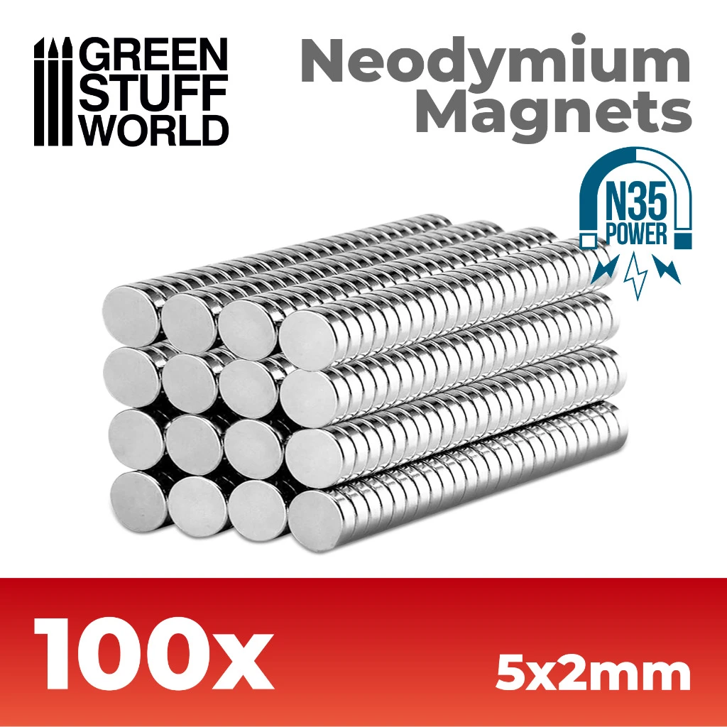 Neodymium Magnets 5x2mm – 100 Units (N35) 3 Neodymium Magnets 5x2mm – 100 Units (N35)