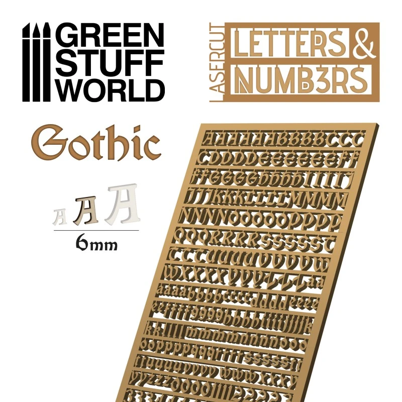 Letters And Numbers 6mm GOTHIC 4 Letters And Numbers 6mm GOTHIC - Image 2