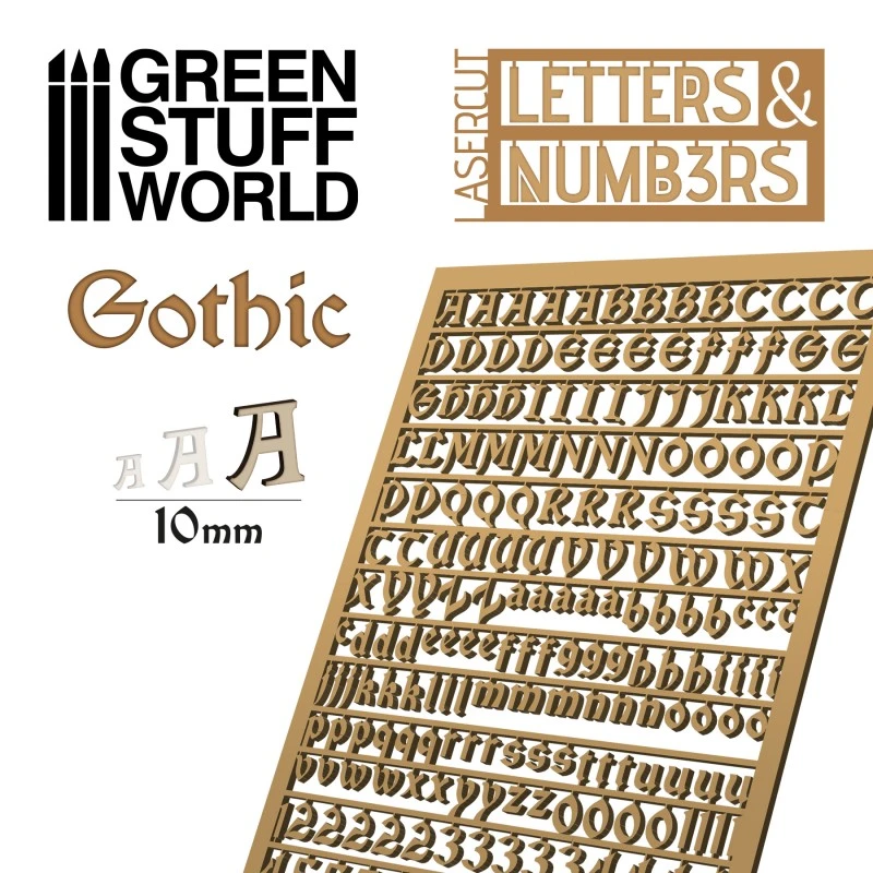 Letters And Numbers 10mm GOTHIC 4 Letters And Numbers 10mm GOTHIC - Image 2