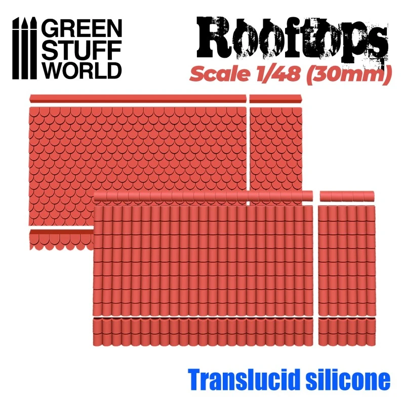 Silicone Molds – Rooftops 1/48 (30mm) 3 Silicone Molds – Rooftops 1/48 (30mm)