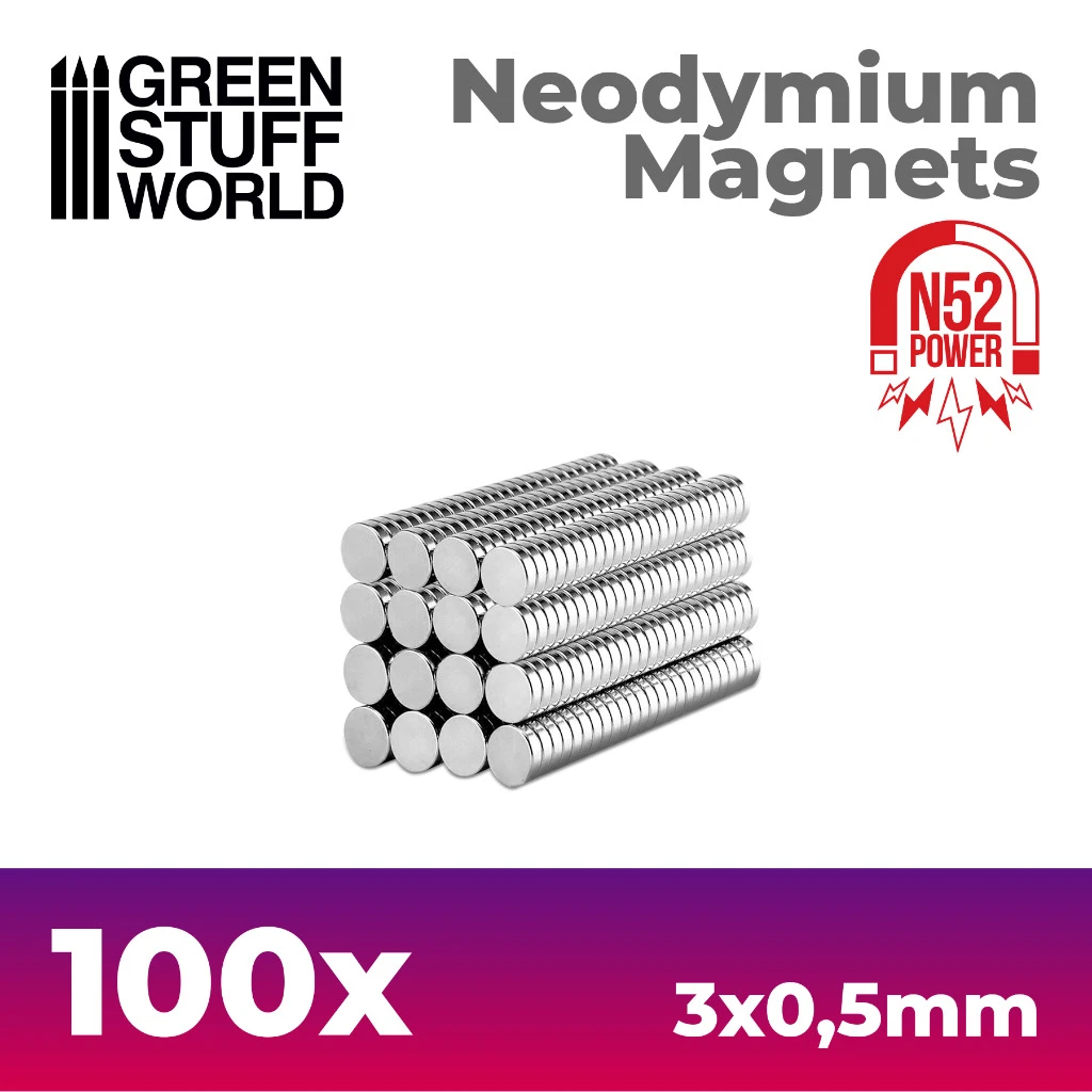 Neodymium Magnets 3×0.5mm – 100 Units (N52) 3 Neodymium Magnets 3×0.5mm – 100 Units (N52)