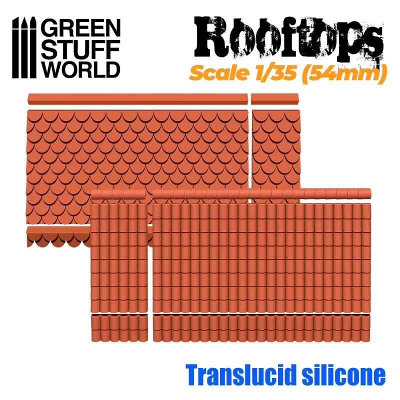 Silicone Molds – Rooftops 1/35 (54mm) 3 Silicone Molds – Rooftops 1/35 (54mm)