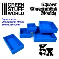 5x Containment Moulds For Bases – Square