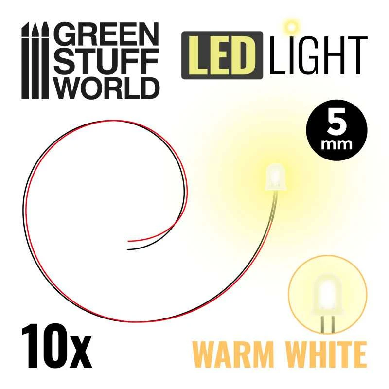 Warm White LED Lights – 5mm 4 Warm White LED Lights – 5mm - Image 2