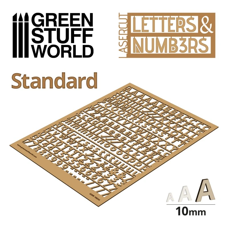 Letters And Numbers 10mm STANDARD 3 Letters And Numbers 10mm STANDARD