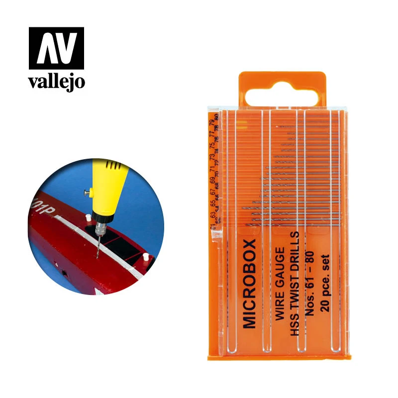 AV Vallejo Tools – Microbox Drill Set (20) 61-80mm 3 AV Vallejo Tools – Microbox Drill Set (20) 61-80mm