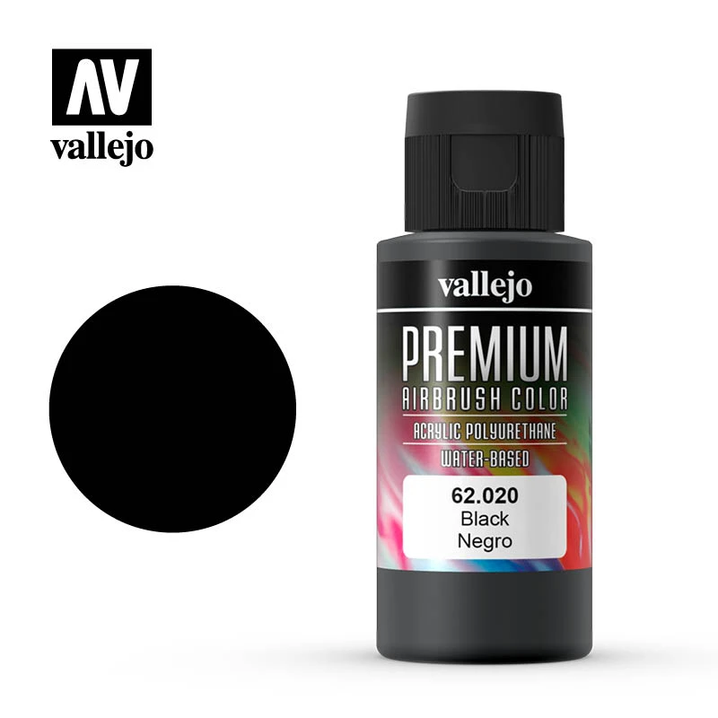 Vallejo Premium Color 60ml: Black 3 Vallejo Premium Color 60ml: Black