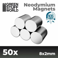 Neodymium Magnets 8x2mm β 50 Units (N35)