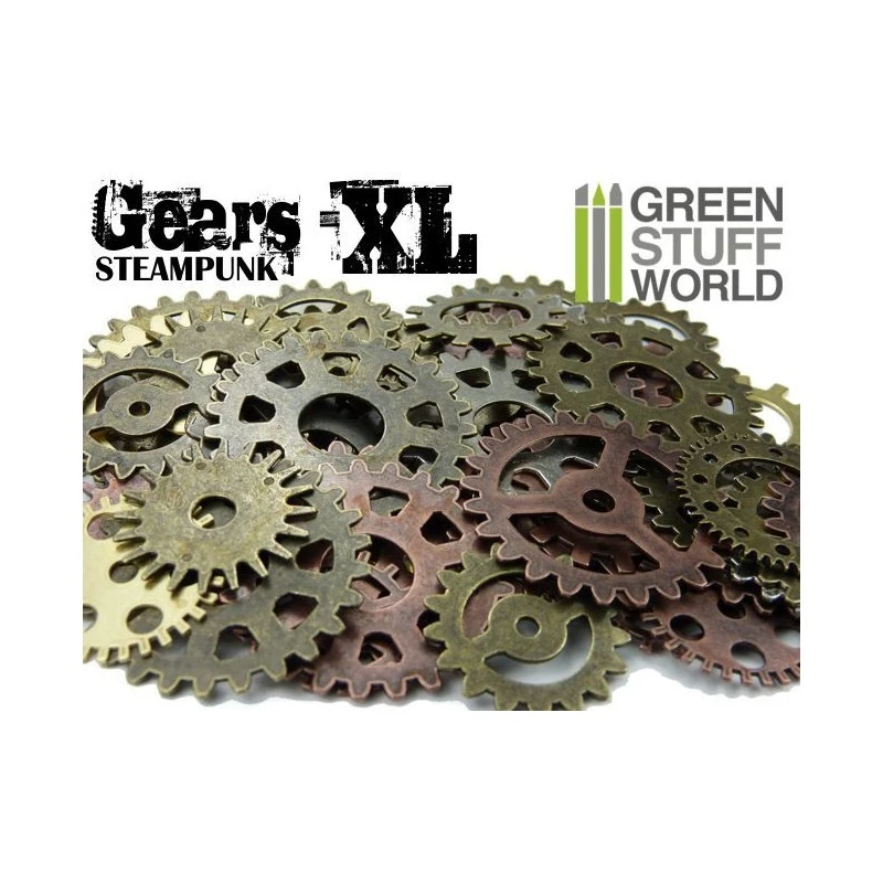SteamPunk GEARS And COGS Beads 85gr XL Size 3 SteamPunk GEARS And COGS Beads 85gr XL Size