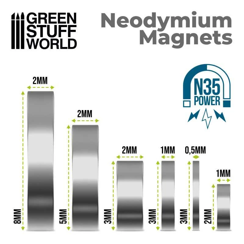 Neodymium Magnets 2x1mm – 100 Units (N35) 4 Neodymium Magnets 2x1mm – 100 Units (N35) - Image 2