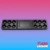 Turbo Dork: Large Black Non-Stick Silicone Dry Palette