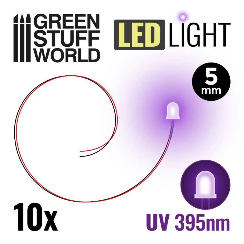 LEDs Ultraviolet Light – 5mm 3 LEDs Ultraviolet Light – 5mm