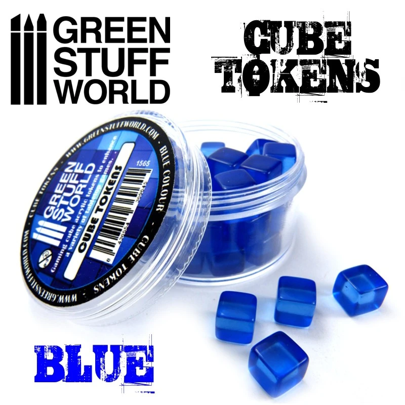 Blue Cube Tokens 3 Blue Cube Tokens