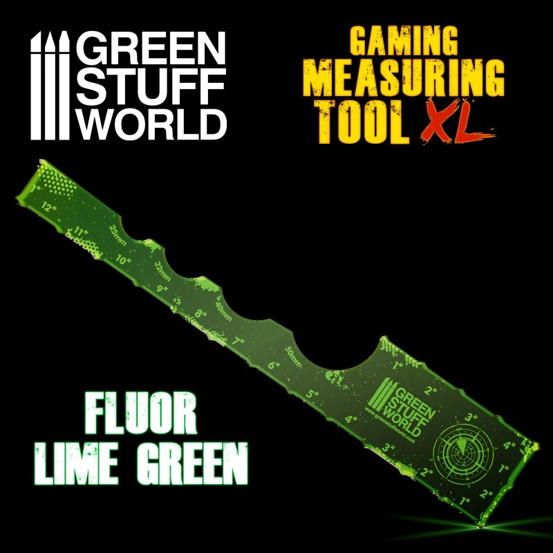 Gaming Measuring Tool – Fluor Lime Green 12 Inches 3 Gaming Measuring Tool – Fluor Lime Green 12 Inches