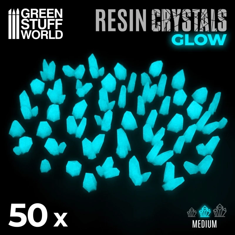 AQUA TURQUOISE GLOW Resin Crystals – Medium 3 AQUA TURQUOISE GLOW Resin Crystals – Medium