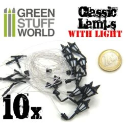 10x Classic Lamps With LED Lights