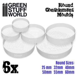 6x Containment Moulds For Bases – Round