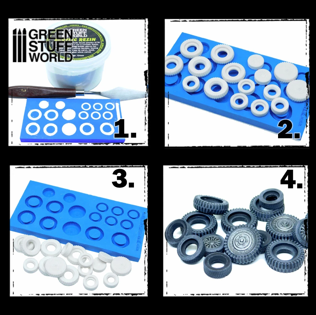 Silicone Molds – Tyres And Hubcaps 4 Silicone Molds – Tyres And Hubcaps - Image 2