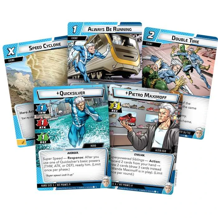 Fantasy Flight Games Marvel Champions: Quicksilver Hero Pack 4 Fantasy Flight Games Marvel Champions: Quicksilver Hero Pack - Image 2