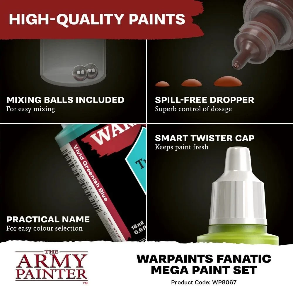 The Army Painter Warpaints Fanatic: Mega Paint Set 6 The Army Painter Warpaints Fanatic: Mega Paint Set - Image 4