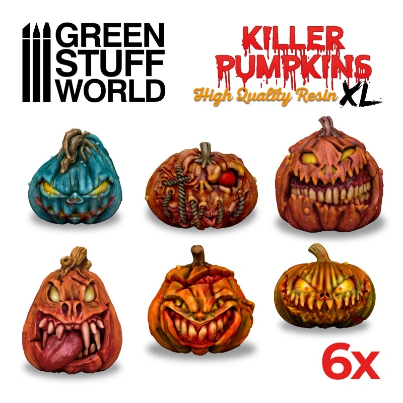 Large Killer Pumpkins Resin Set 3 Large Killer Pumpkins Resin Set