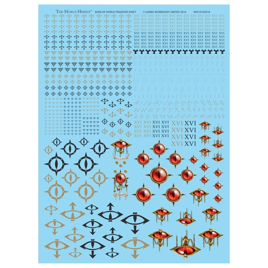 Sons Of Horus Legion Transfer Sheet 3 Sons Of Horus Legion Transfer Sheet
