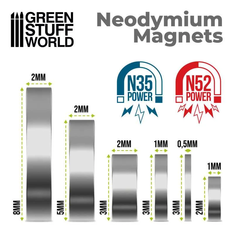 Neodymium Magnets 8x2mm – 50 Units (N35) 4 Neodymium Magnets 8x2mm – 50 Units (N35) - Image 2