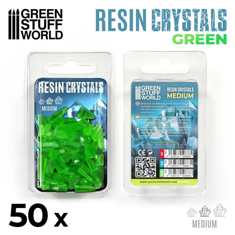 GREEN Resin Crystals – Medium 5 GREEN Resin Crystals – Medium - Image 3