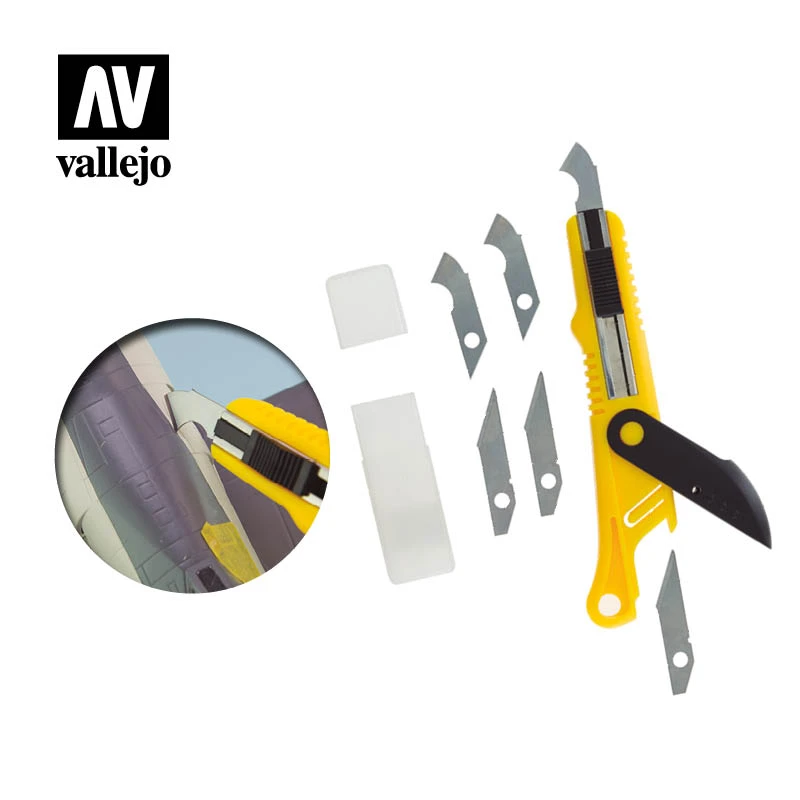 AV Vallejo Tools – Cutter Scriber & 5 Spare Blades 3 AV Vallejo Tools – Cutter Scriber & 5 Spare Blades